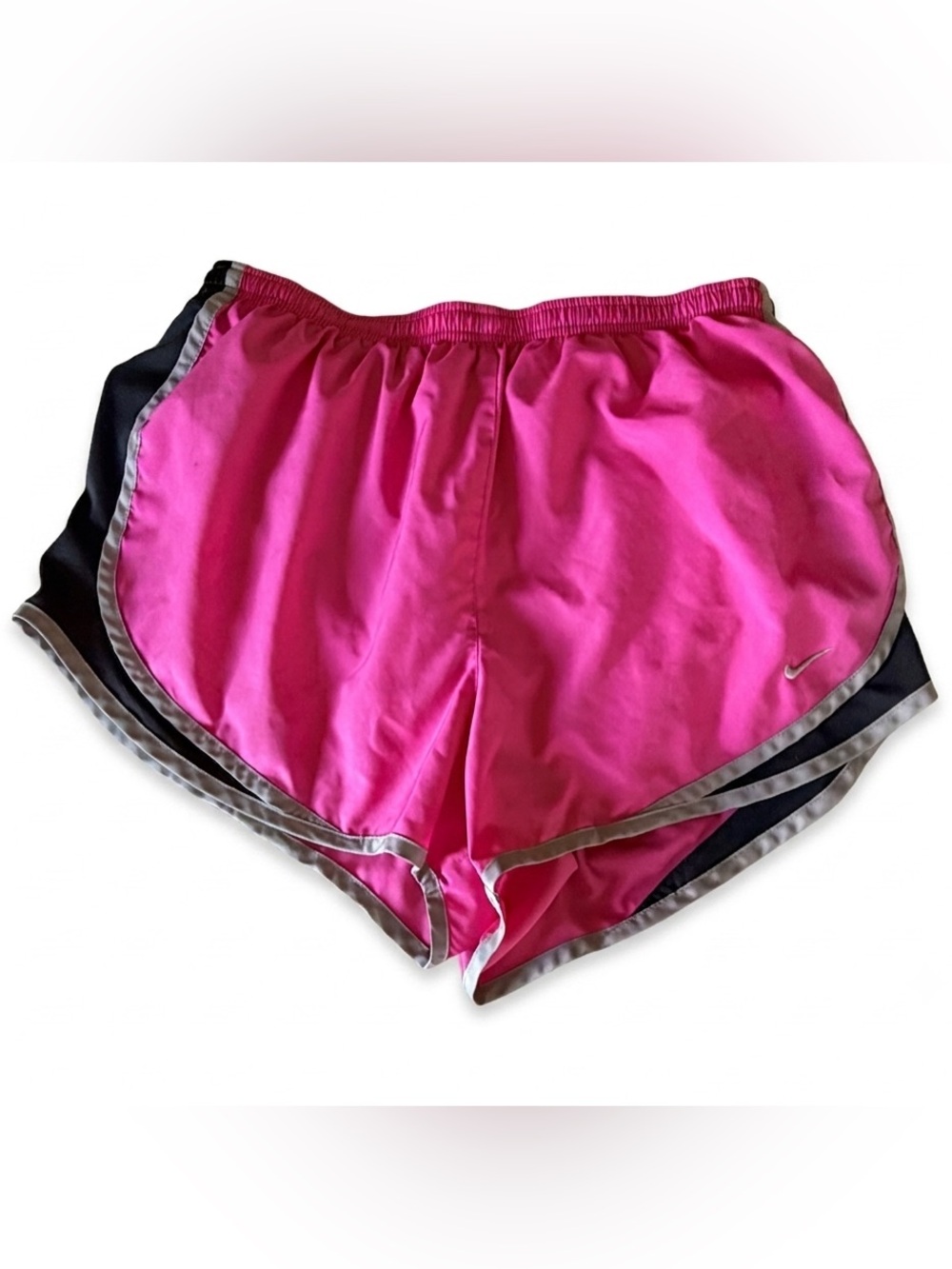 Nike Dri-FIT Pink Running Shorts with Gray Trim - Size L